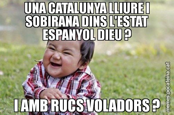 UNA CATALUNYA LLIURE I SOBIRANA DINS L'ESTAT ESPANYOL DIEU ? I AMB RUCS VOLADORS ? - El diabòlic nen asiàtic
