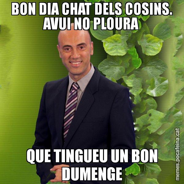BON DIA CHAT DELS COSINS. AVUI NO PLOURA QUE TINGUEU UN BON DUMENGE - Tomàs Molina