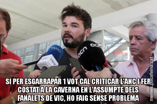 SI PER ESGARRAPAR 1 VOT CAL CRITICAR L'ANC I FER COSTAT A LA CAVERNA EN L'ASSUMPTE DELS FANALETS DE VIC, HO FAIG SENSE PROBLEMA