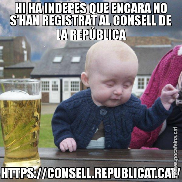HI HA INDEPES QUE ENCARA NO S’HAN REGISTRAT AL CONSELL DE LA REPÚBLICA HTTPS://CONSELL.REPUBLICAT.CAT/ - El nen begut
