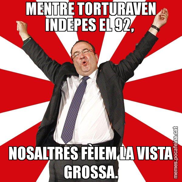 MENTRE TORTURAVEN INDEPES EL 92,  NOSALTRES FÈIEM LA VISTA GROSSA. - Miquel Iceta - 27S