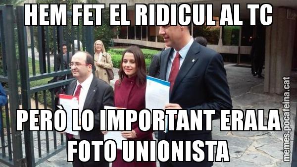 HEM FET EL RIDICUL AL TC PERÒ LO IMPORTANT ERALA FOTO UNIONISTA