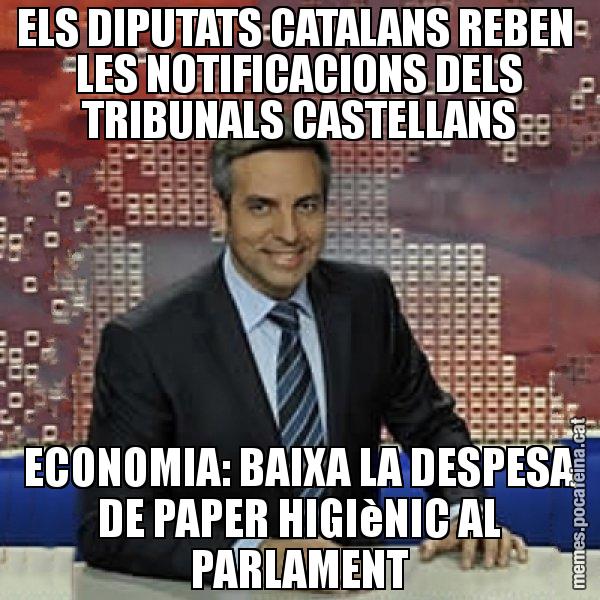 ELS DIPUTATS CATALANS REBEN  LES NOTIFICACIONS DELS TRIBUNALS CASTELLANS ECONOMIA: BAIXA LA DESPESA DE PAPER HIGIèNIC AL PARLAMENT - Trollicer