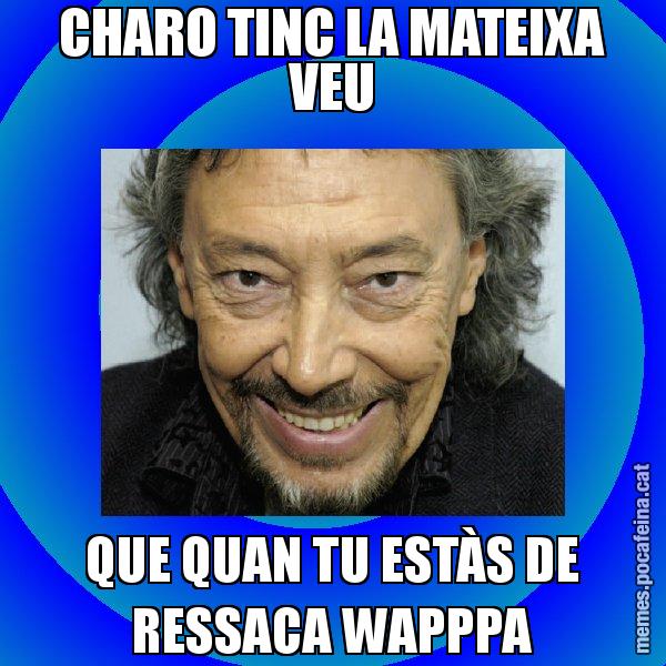 CHARO TINC LA MATEIXA VEU QUE QUAN TU ESTÀS DE RESSACA WAPPPA - Llongueras