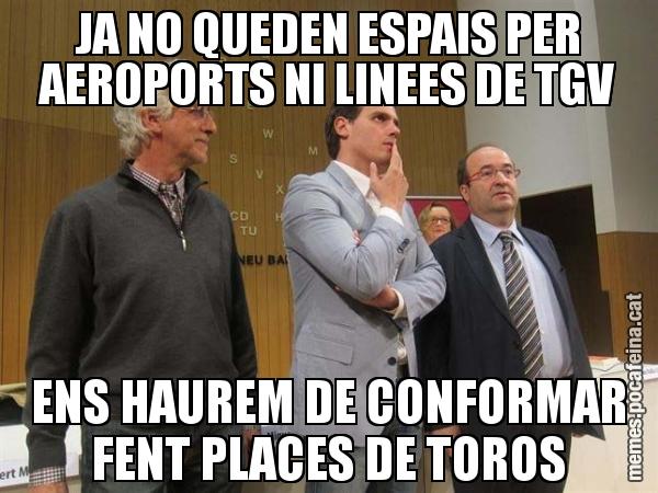 JA NO QUEDEN ESPAIS PER AEROPORTS NI LINEES DE TGV ENS HAUREM DE CONFORMAR FENT PLACES DE TOROS