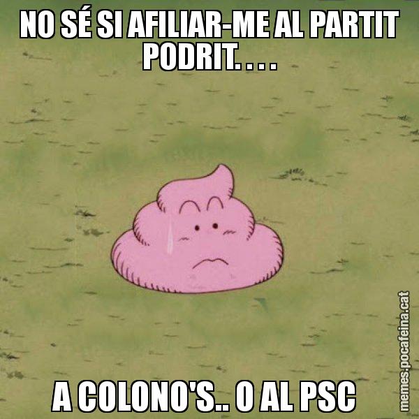NO SÉ SI AFILIAR-ME AL PARTIT PODRIT. . . . A COLONO'S.. O AL PSC - Caca