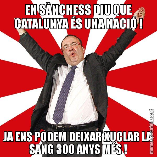 EN SÀNCHESS DIU QUE CATALUNYA ÉS UNA NACIÓ ! JA ENS PODEM DEIXAR XUCLAR LA SANG 300 ANYS MÉS ! - Miquel Iceta - 27S