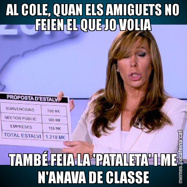 AL COLE, QUAN ELS AMIGUETS NO FEIEN EL QUE JO VOLIA TAMBÉ FEIA LA 'PATALETA' I ME N'ANAVA DE CLASSE - Alícia Paper i Suma