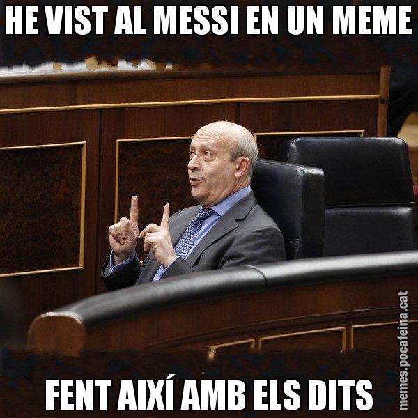 HE VIST AL MESSI EN UN MEME FENT AIXÍ AMB ELS DITS - Ministre Wert