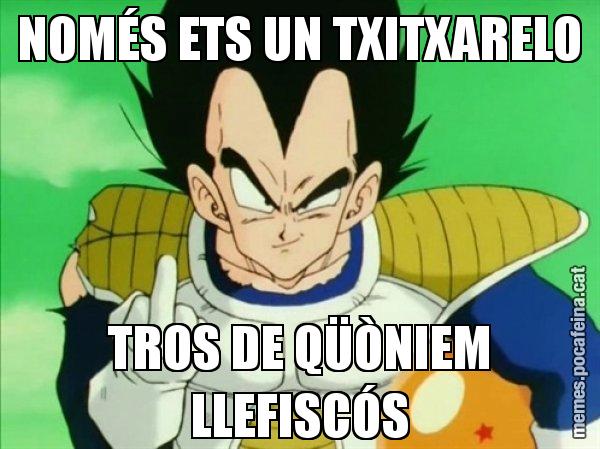 NOMÉS ETS UN TXITXARELO TROS DE QÜÒNIEM LLEFISCÓS - Vegeta