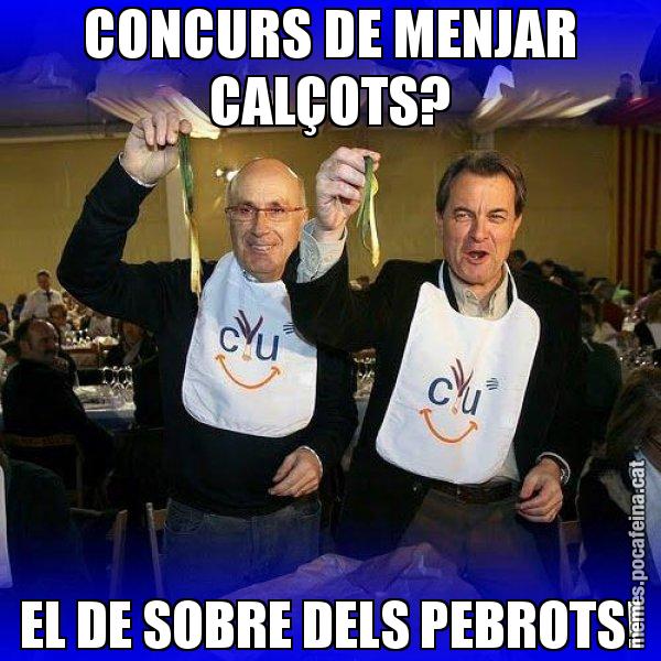 CONCURS DE MENJAR CALÇOTS? EL DE SOBRE DELS PEBROTS! - Calçotada CiU