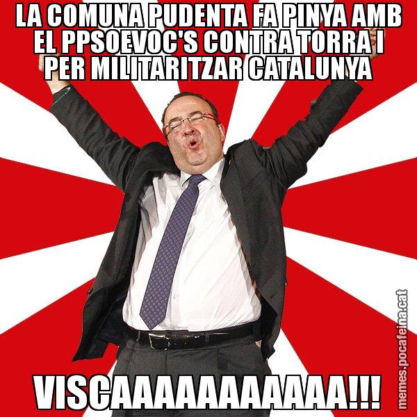 LA COMUNA PUDENTA FA PINYA AMB EL PPSOEVOC'S CONTRA TORRA I PER MILITARITZAR CATALUNYA VISCAAAAAAAAAAA!!! - Miquel Iceta - 27S