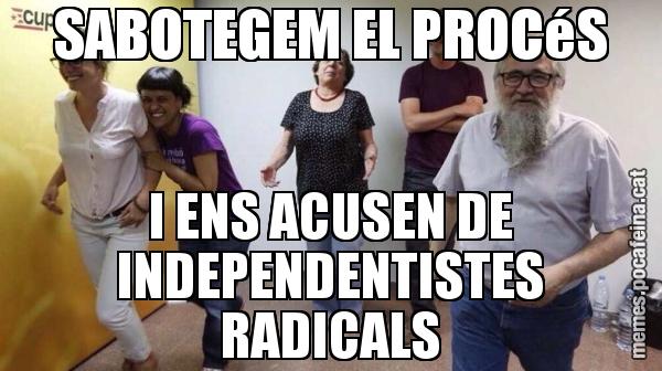 SABOTEGEM EL PROCéS I ENS ACUSEN DE INDEPENDENTISTES RADICALS