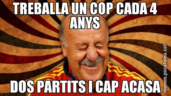 TREBALLA UN COP CADA 4 ANYS DOS PARTITS I CAP ACASA
