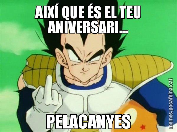AIXÍ QUE ÉS EL TEU ANIVERSARI... PELACANYES - Vegeta