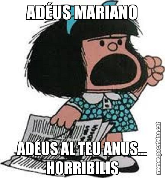 ADÉUS MARIANO ADÉUS AL TEU ANUS... HORRIBILIS
