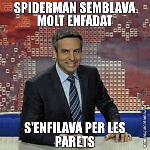 SPIDERMAN SEMBLAVA MOLT ENFADAT S'ENFILAVA PER LES PARETS - Trollicer