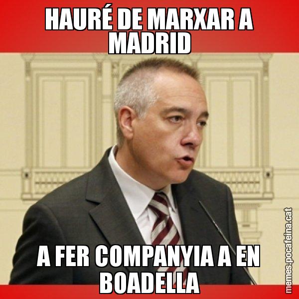 HAURÉ DE MARXAR A MADRID A FER COMPANYIA A EN BOADELLA - Pere Navarro