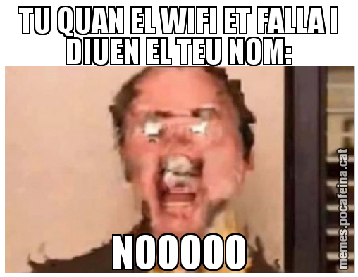 TU QUAN EL WIFI ET FALLA I DIUEN EL TEU NOM: NOOOOO