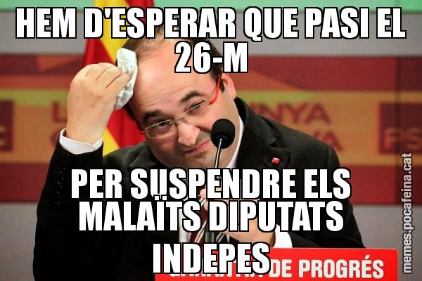 HEM D'ESPERAR QUE PASI EL 26-M PER SUSPENDRE ELS MALAÏTS DIPUTATS INDEPES
