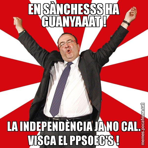 EN SÀNCHESSS HA GUANYAAAT ! LA INDEPENDÈNCIA JA NO CAL. VISCA EL PPSOEC'S ! - Miquel Iceta - 27S