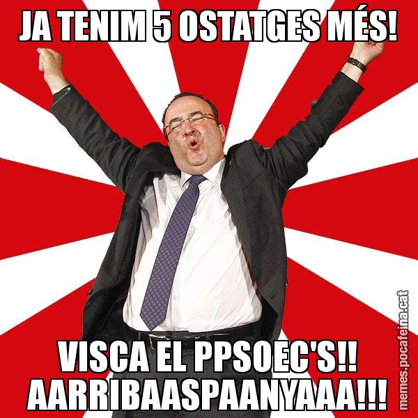 JA TENIM 5 OSTATGES MÉS! VISCA EL PPSOEC'S!! AARRIBAASPAANYAAA!!! - Miquel Iceta - 27S