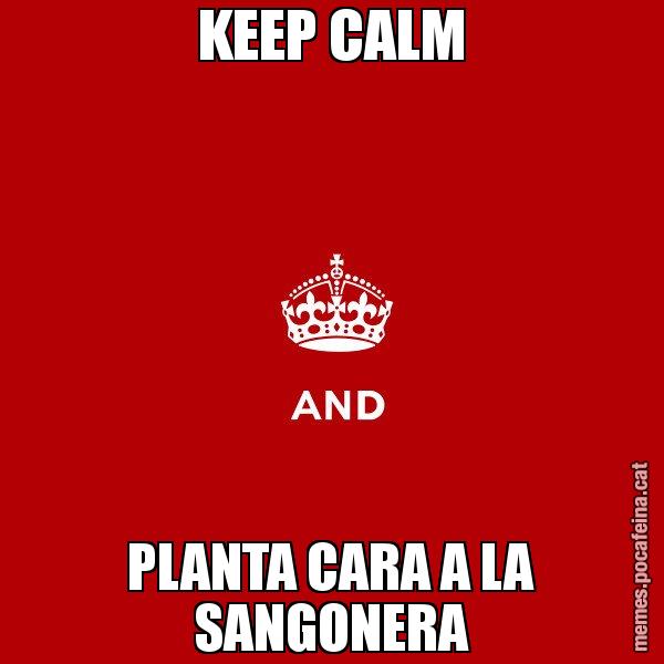 KEEP CALM PLANTA CARA A LA SANGONERA - Keep